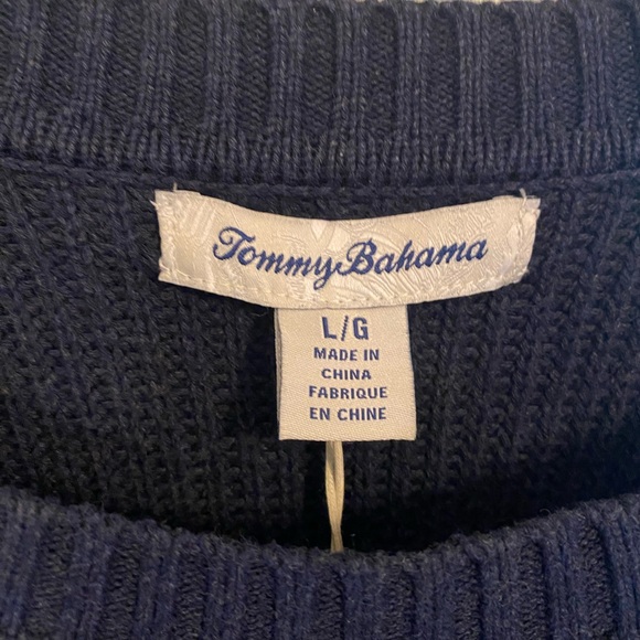 Tommy Bahama navy palm tree sweater - Picture 3 of 8